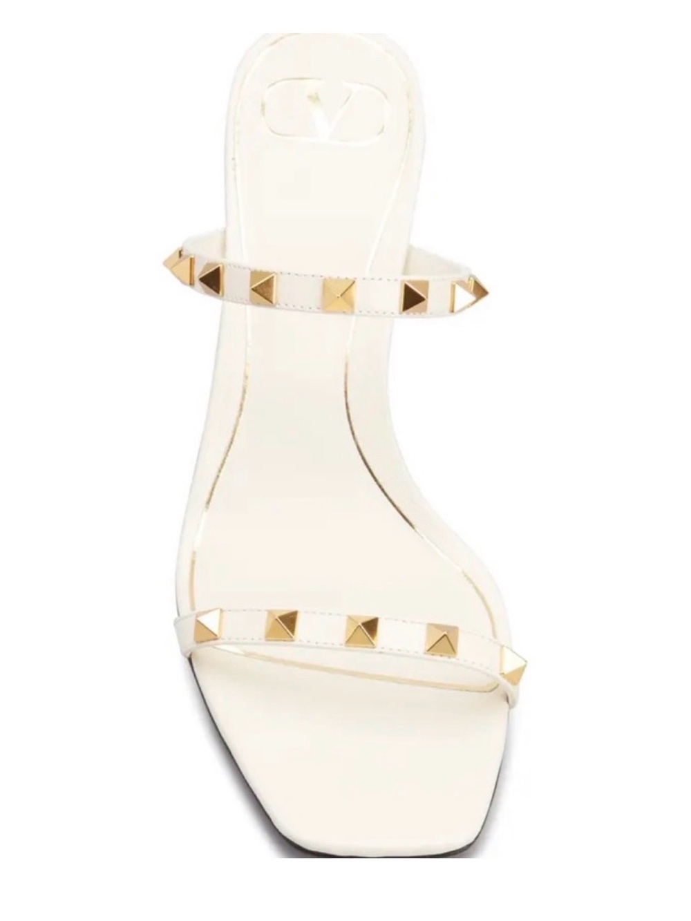 Valentino Garavani Rock Stud 2 band sandal with kitten heel size 39.5